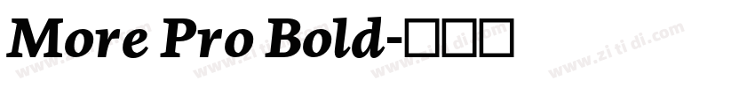 More Pro Bold字体转换